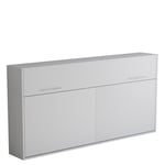 Armoire lit escamotable VERTIGO blanc mat couchage 90*200 cm