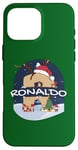 Coque pour iPhone 16 Pro Max Awesome Ronaldo Name w Santa Hat in Xmas Theme Christmas