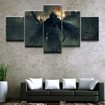 TOPRUN Picture prints on canvas 5 pieces paintings modern Framed artwork Photo Home Decoration 5 panel Game Bloodborne Poster Wall art 150 x 80 cm