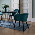 Atmosphera Créateur D'intérieur - Fauteuil déco Marlo Atmosphera - Couleur: Bleu canard