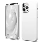 elago Coque en Silicone Liquide Compatible avec iPhone 13 Pro Max (6,7"), Silicone - Protection complète pour téléphone Portable : Structure à 3 Couches, résistante aux Rayures, Blanc