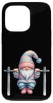 Coque pour iPhone 13 Pro Funny Working Out Gnome With Pull-Up Bar For Fitness Lover