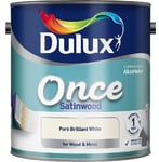 Dulux Once Gloss Pure Brilliant White Paint Wood & Metal Satinwood 750ML