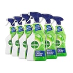 Dettol Mould Spray, Multipack of 6 X 750ml, Total 4L, Mould Remover, Mould Spray, Bleach Spray, Bathroom Mould Remover, Antibacterial, Disinfectant Sprays, Household Cleaners