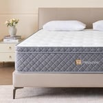 Hiepunos Matelas 140x190 Épaisseur 22cm Matelas à Ressorts Ensachés en à Mémoire de Forme, 7 Zones de Confort Moyenne Ferme, Respirant, Hybride Matelas de Lit d'Adulte et d'enfant