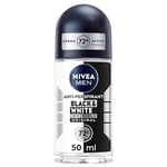 NIVEA MEN Black & White Original Anti-Perspirant Roll On (50ml), 72hr Anti-Sweat Roll On Deodorant for Men, No Stains on Black and White Clothes