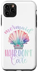 iPhone 11 Pro Max Black Mermaid Hair Dont Care,Rainbow Mermaid Hair Don't Care Case