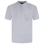 Charles Norton Grandad Mens Polo T-Shirts Plain Casual - Grey - Size 2XL