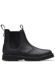 Clarks Solsbury Easy Chelsea Boots - Black, Black, Size 10, Men