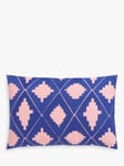 Harlequin x Sophie Robinson Garden Terrace Cushion, Lapis/Rose