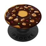 Chocolate Donut Pop Socket for Phone Cute PopSockets Donut PopSockets Swappable PopGrip