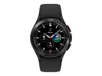 Samsung Galaxy Watch4 Classic - 42 mm - noir - montre intelligente avec bande de sport ridge - fluoroélastomère - noir - affichage 1.2" - 16 Go - NFC, Wi-Fi, Bluetooth - 4G - 46.5 g