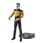 The Noble Collection Star Trek Bendyfigs Data - 7.5in (19cm) Noble Toys Bendable Figure Posable Collectible Doll Figures With Stand