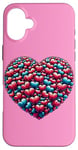 iPhone 16 Plus Cute Heart with Flowers and Hearts for Valentine's Day Case