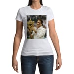 T-Shirt Femme Col Rond Trophee Grand Chelem Champion Roger Federer Tennis Superstar Sport