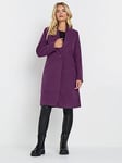 M&Co Petite City Coat - Purple, Purple, Size 12, Women