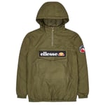 Ellesse Veste Homme -Monterini Coupe-Vent, Capuche, Zip, Logo, Uni Kaki M (Medium)