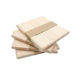 Glasspinnar i Trä, Isglasspinnar 11,5 cm - 50 pack beige