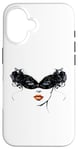 Coque pour iPhone 16 Masque vénitien, joli visage, femme, Venise, Italie