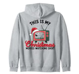 This Is My Christmas Movies Watching Holiday TV Vintage Zip Hoodie