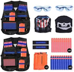 2 Kids Tactical Vest Sets for Nerf Guns N-Strike Elite Series 80Pcs Refill Darts