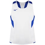 Mizuno Kids Unisex Team Authentic White/Blue Singlet Vest - Size Medium