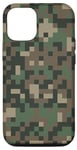 Coque pour iPhone 13 Motif camouflage militaire vert kaki marron