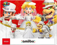 Nintendo Amiibo 3 Pack - Mario, Peach & Bowser (Wedding)(S. Mario Odyssey Col.)