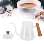 (600ml)Coffee Kettle Pour Over High Borosilicate Glass Heat Resistant Round SG