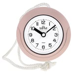 MPM Quality Horloge de Salle de Bain Design en Plastique, Mouvement à Quartz, étanche 3-5 ATM, Rose, Ø 135 mm, Convient également pour Horloge de Salle de Bain, Horloge de Piscine, Horloge de Cuisine