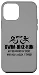 Coque pour iPhone 12 mini SWIM BIKE RUN Triathlete. Why be good at 1 sport? Triathlon