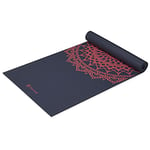 Gaiam Tapis de yoga à imprimé de qualité supérieure - Très épais et antidérapant - Pour tous les types de yoga, pilates et entraînements au sol - 6 mm - Marrakech rose