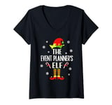 Womens The Event Planner's Elf Funny Ugly Christmas Assistant V-Neck T-Shirt