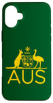 iPhone 16 Plus AUSTRALIA KANGAROO AND EMU COAT OF ARMS AUS AUSSIE SPORTS Case