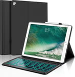 Coque Clavier Pour Ipad Pro 12.9 2015 1ère/2017 2ème Génération - Azerty Français, Étui Clavier Détachable Pour Ipad Pro 12.9 Pouces 2017/2015 2ème/1ère Génération, Noir