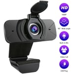 1080p Hd Webcam Usb Camera With Privacy Cover Microphone For Pc Video Meeting Uk