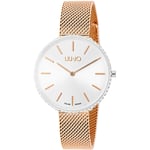 Montre Femme LIU JO LUXURY GLAMOUR GLOBE TLJ1415 Acier Mesh Gold Rose Swarovski