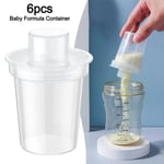 6pcs Transparent Baby Formula Container BPA Free Milk Powder Box