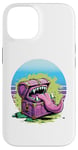 iPhone 14 Monster chest sharp teeth long tongue horror fantasy monster Case