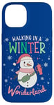 iPhone 14 Walking In A Winter Wonderland Snowman Funny Ugly Christmas Case