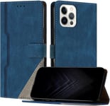 Étui Pour Iphone 12 / Iphone 12 Pro (6,1 Pouce), Housse En Cuir Pu Avec [Protection Antichoc Tpu] [Fonction Support] [Porte-Cartes ] Antichoc Magnétique Coque Pour Iphone 12 Pro - Bleu