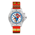 Super Mario Children's  Game Theme Printed Strap Time Teacher Watch