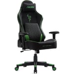 IWMH Chaise Gaming - Chaise Bureau, Fauteuil Gamer avec Support Lombaire -Vert