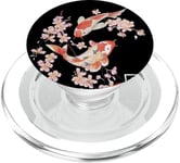 Cherry Blossom Koi Carp Fish Japanese Sakura PopSockets PopGrip pour MagSafe