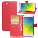 Oppo A77 (2017) Pu Wallet Case [Red]