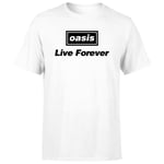 Oasis Live Forever Logo Unisex T-Shirt - White - 5XL