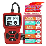 iKiKin Car OBD2 Diagnostic Device Auto OBD2 Scanner,OBD2 EOBD Motor Error Code Reader Scanner with DTC Definition Voltage Detection and Monitoring in Car OBDII Protocol in Car Scanner(Bright Red)