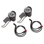 2X E-Bike Phare led 6V 12V 24V 36V 48V 60V Vélo Lumière étanche Connecteur (2 Broches)