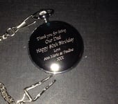 Personalised Pocket Fob Watch- Deluxe Gift Box GODFATHER GODSON CHRISTENING GIFT