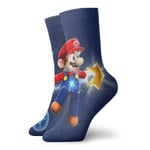 LREFON Chaussettes de Compression Mario Game Super Chaussettes équipage drôle décontracté Unisexe Impression Cheville Sport Chaussette